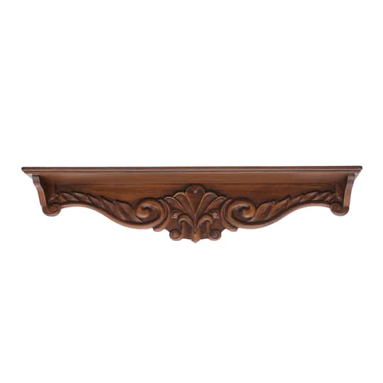 23.5" Embossed Wooden Wall Shelf by Ashland®